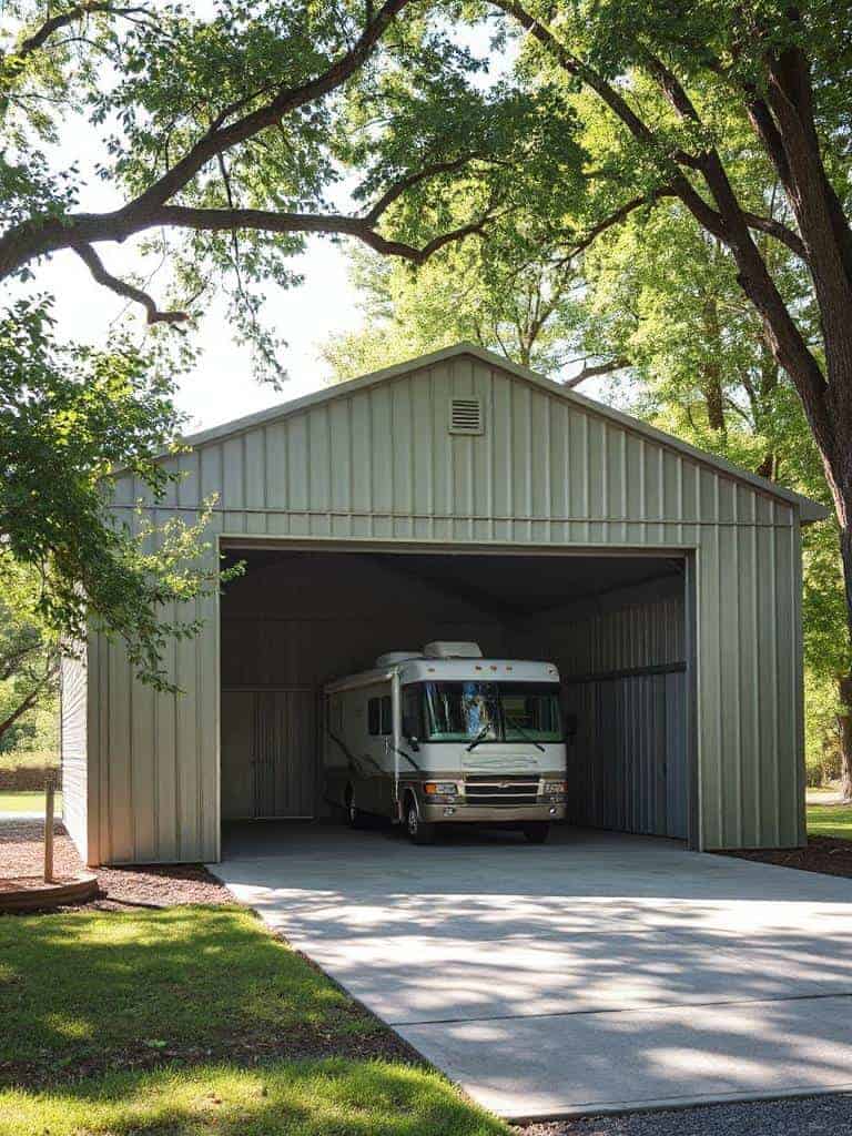 enclosed metal garage protection
