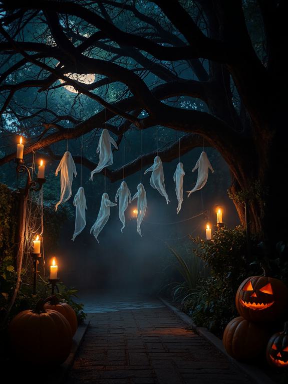 floating ghost figures decor