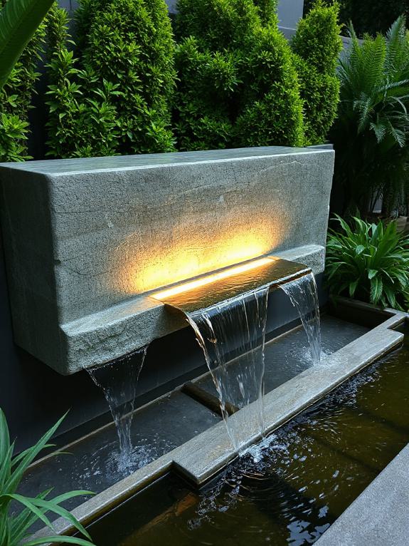 floating stone slab fountain