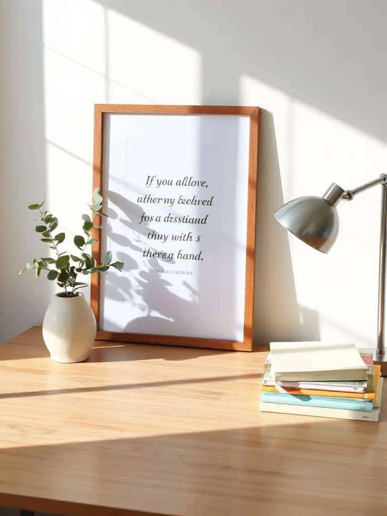 inspirational quote on display
