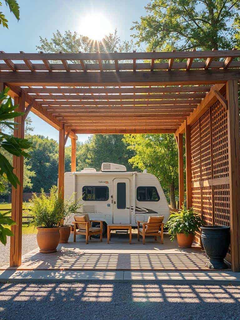 lattice shelter for rvs