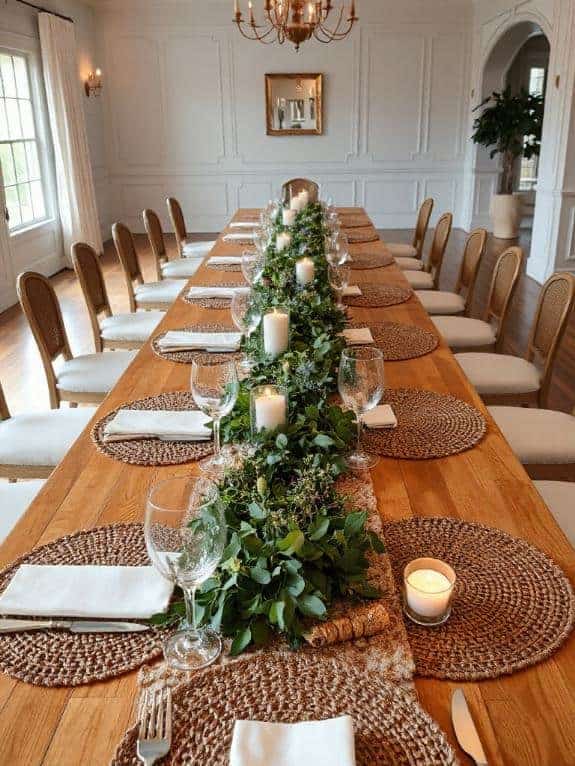 layered woven placemats decor