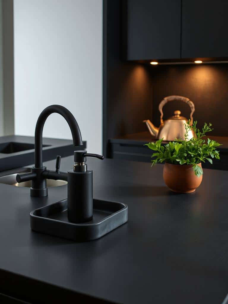 matte black kitchen elegance