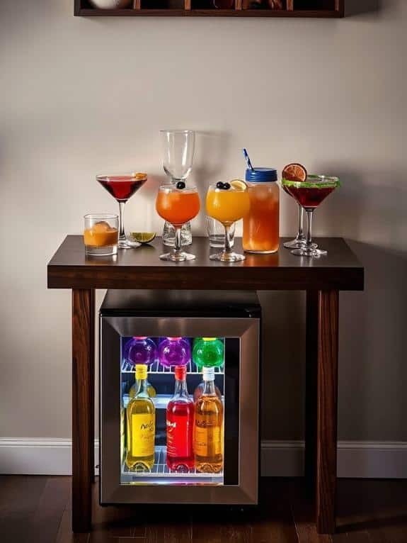 mini fridge drink station