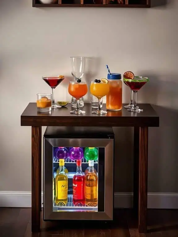 mini fridge drink station
