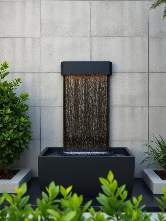 modern industrial garden accent
