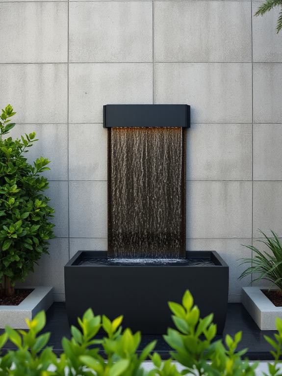 modern industrial garden accent