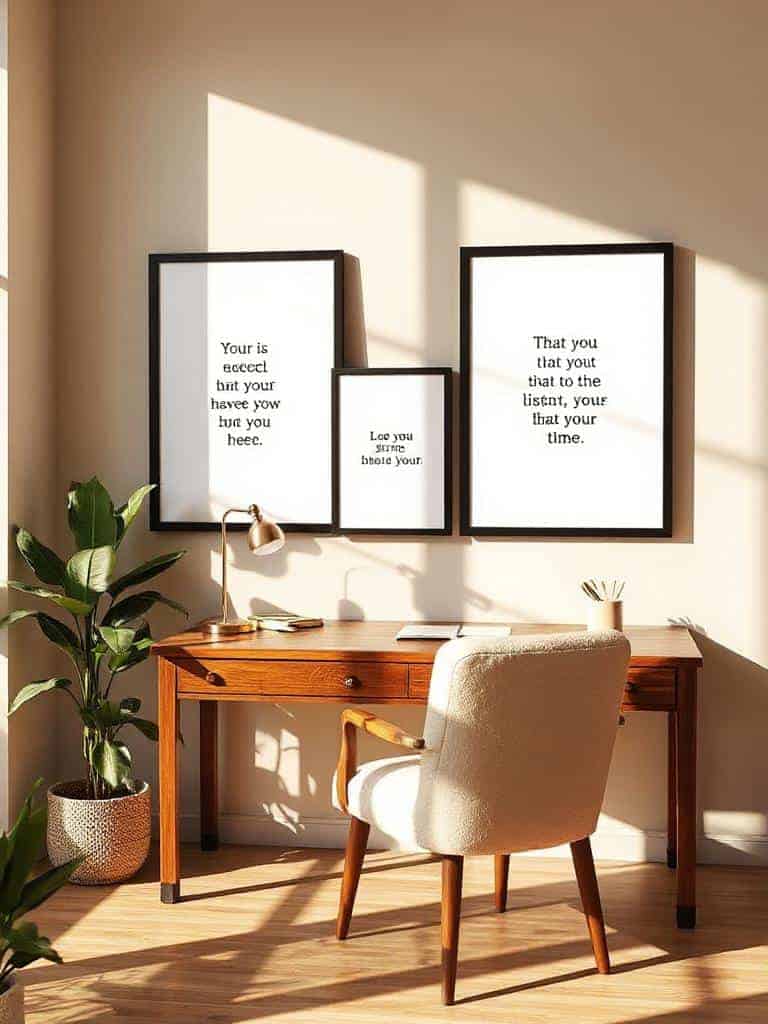 motivational quotes in frames
