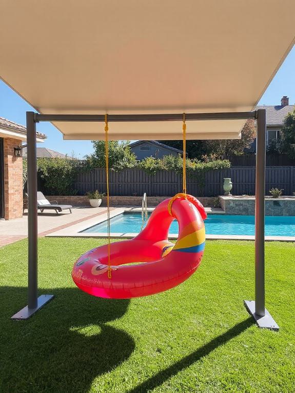 retractable pulley float storage