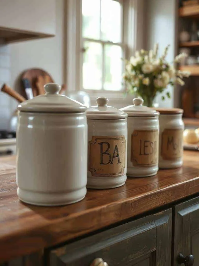 rustic ceramic kitchen canisters