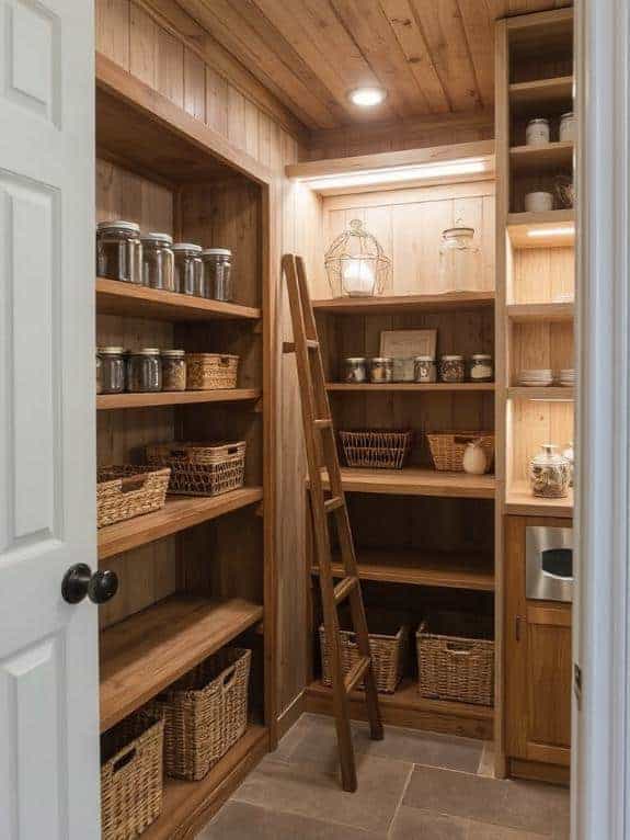 rustic distressed wood pantry