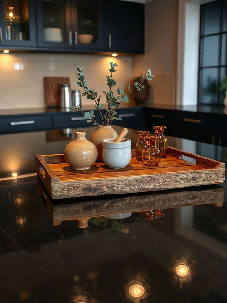rustic tray for organization