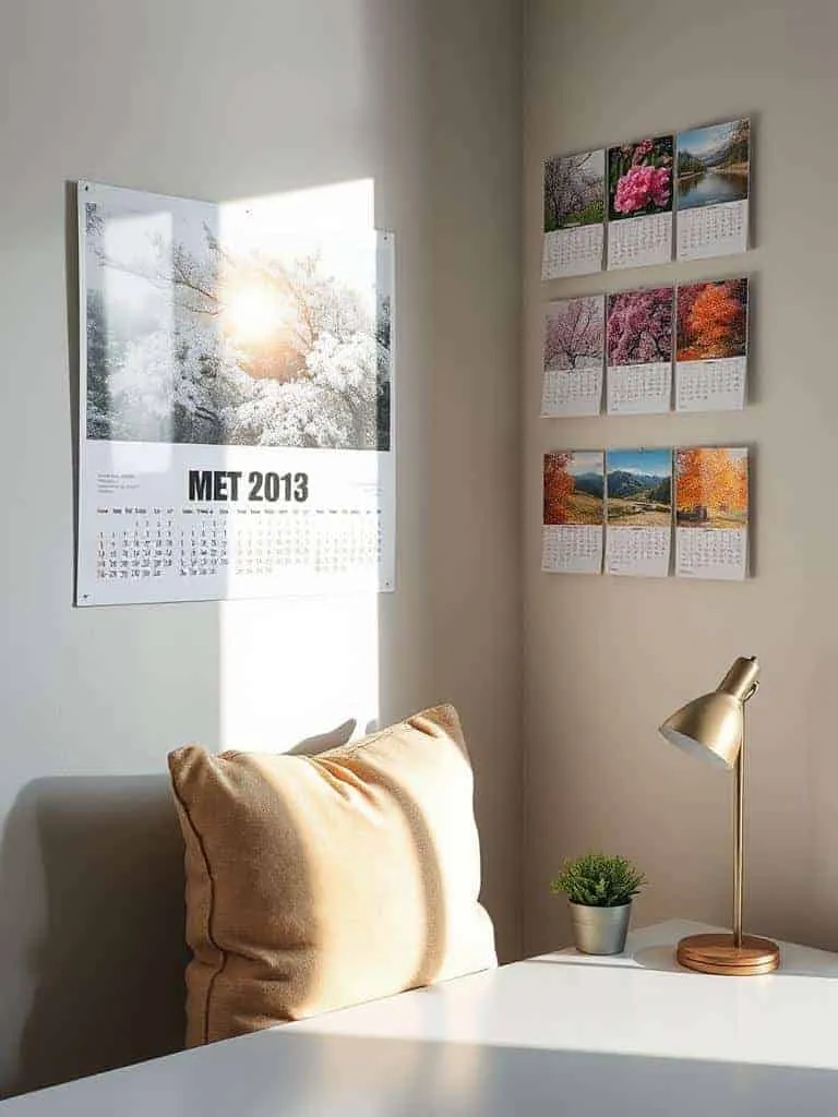 seasonal wall calendar decor