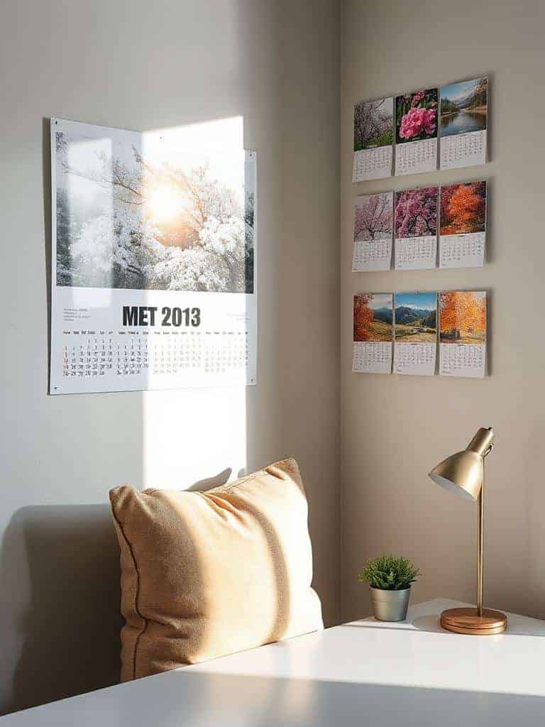 seasonal wall calendar decor