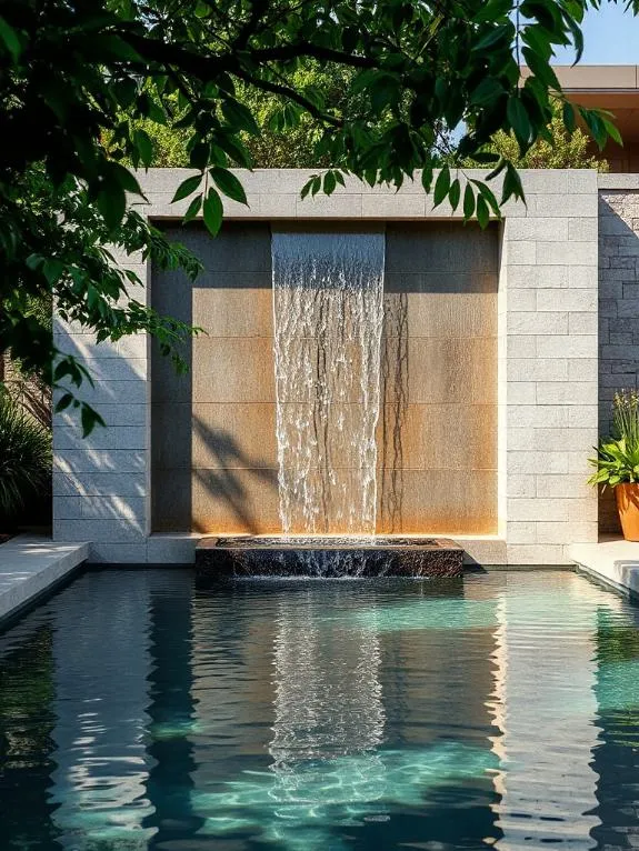 sleek hidden basin fountain