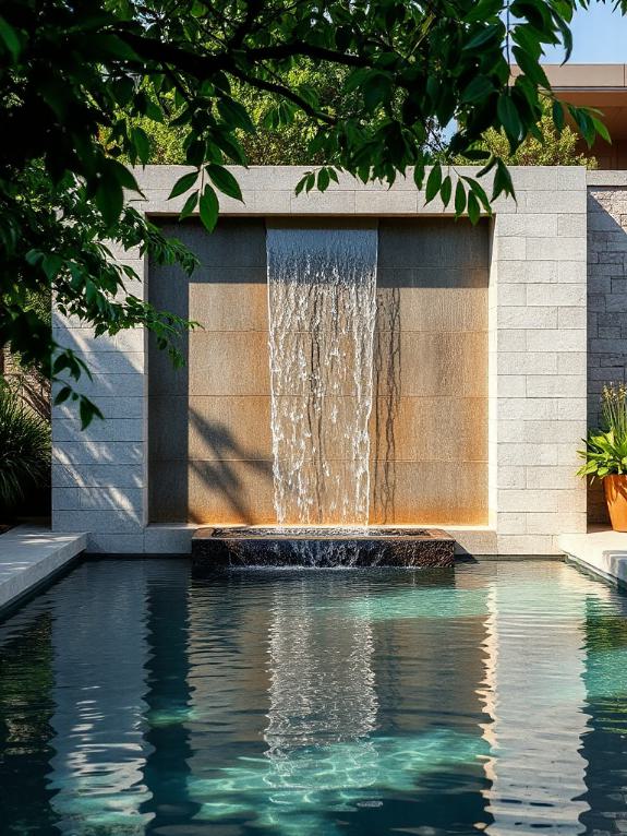 sleek hidden basin fountain