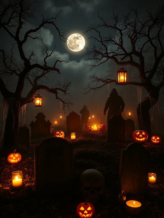 spooky graveyard halloween decorations