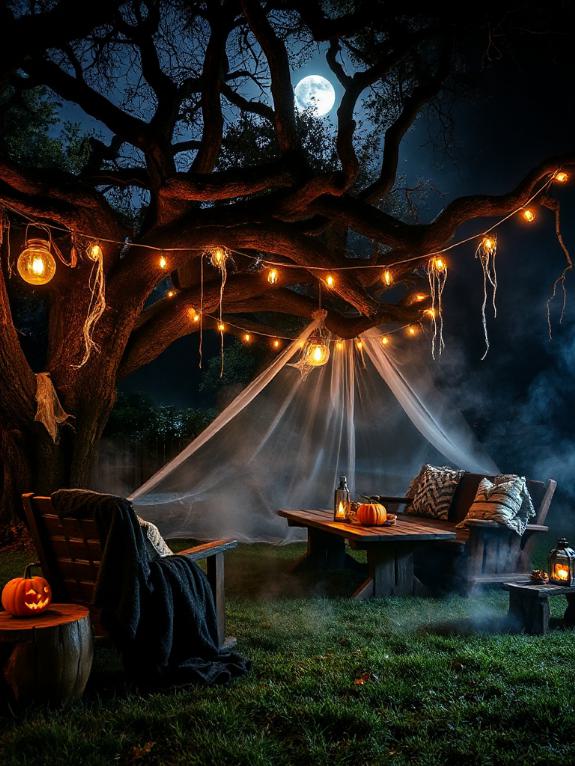 spooky outdoor string lights