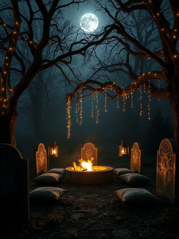 spooky yard tombstone decorations