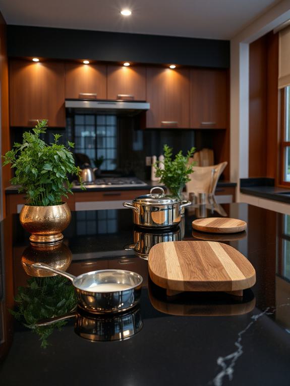 stylish black kitchen decor