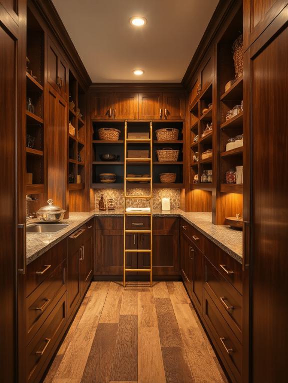 stylish cabinets with ladder