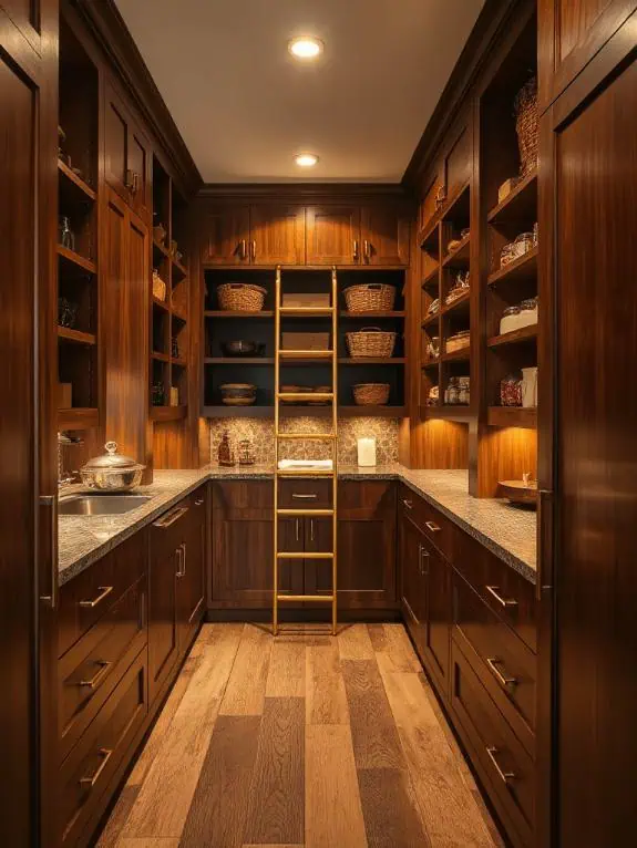 stylish cabinets with ladder