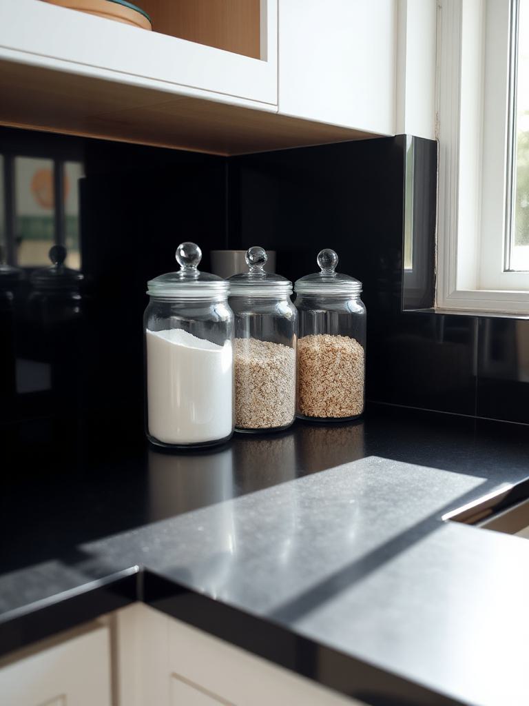 stylish glass jar trio