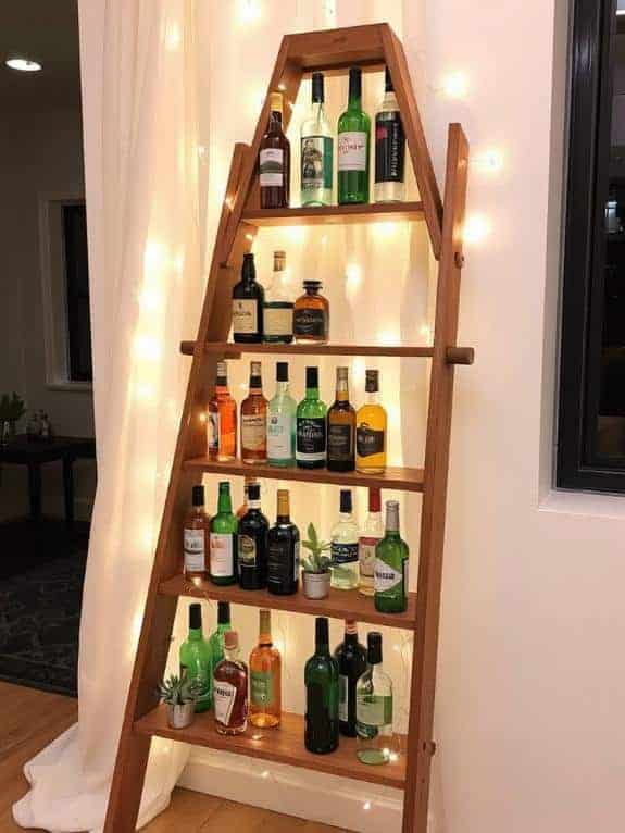 stylish tiered drink display