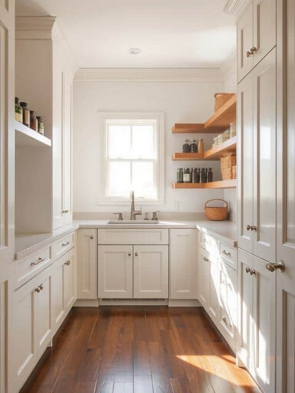 stylish white shaker cabinets