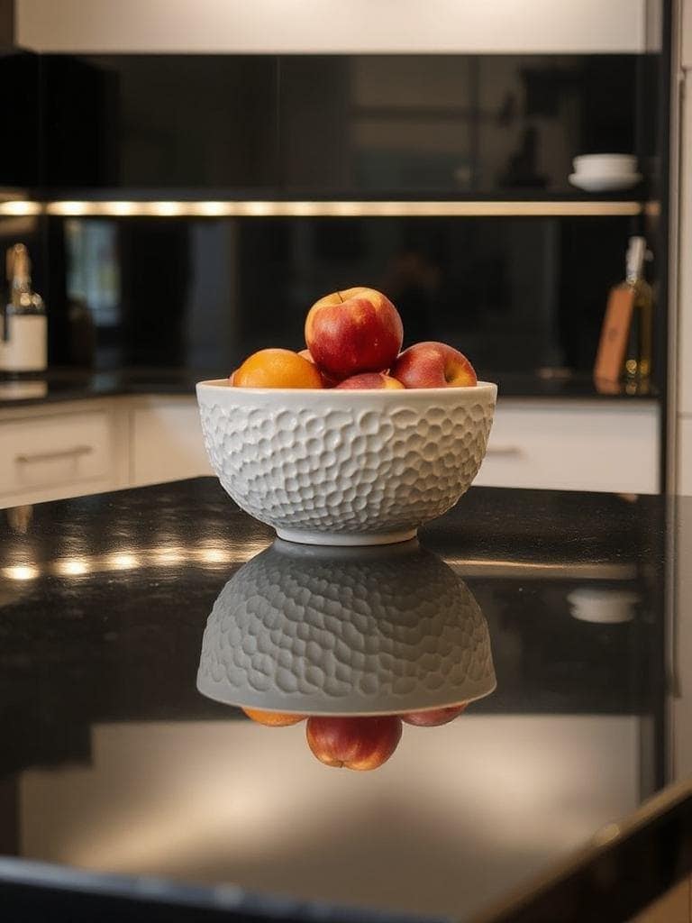 textured fruit bowl elegance