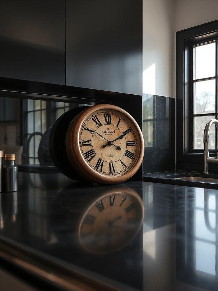 vintage clock adds charm