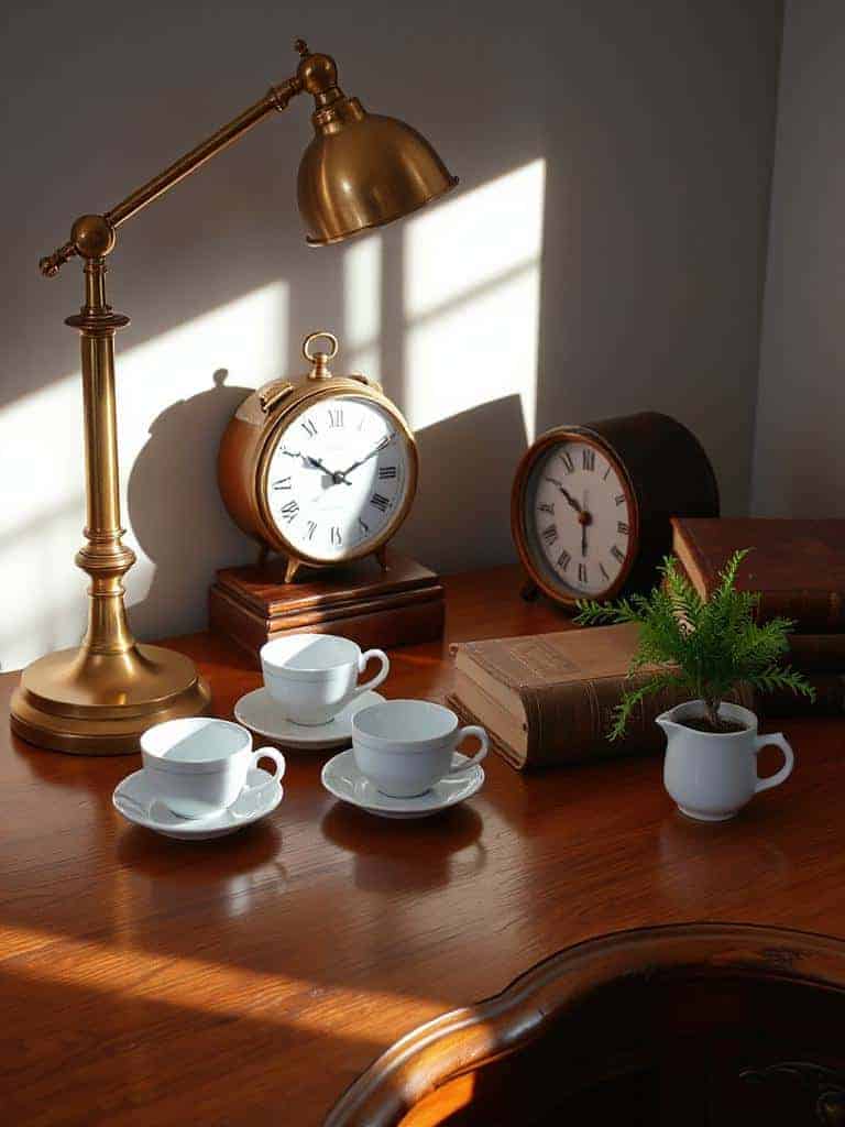 vintage clock adds charm