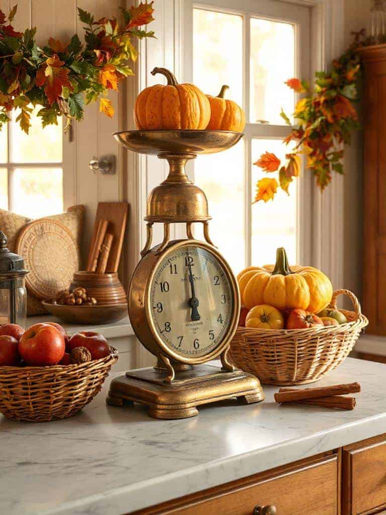 vintage scale seasonal display