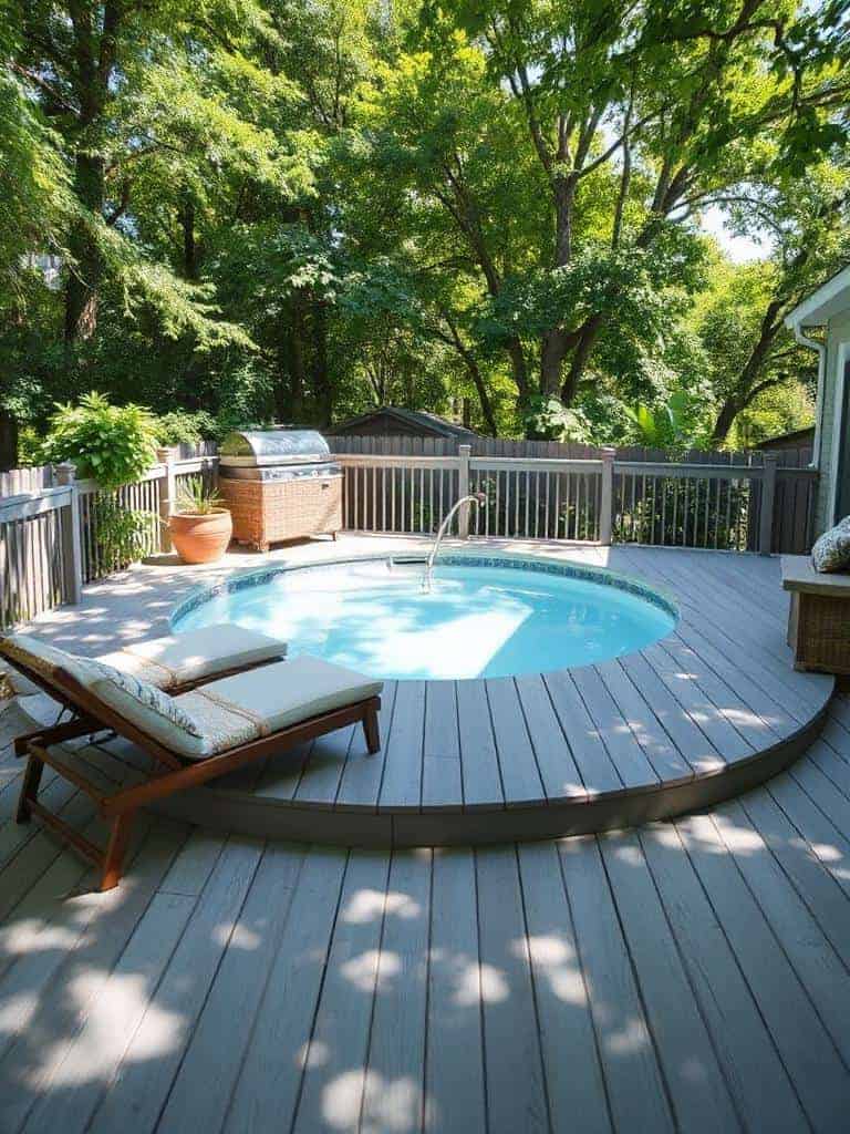 weathered gray wood deck