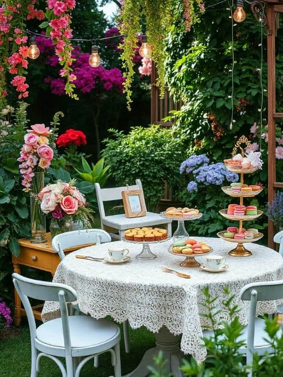 whimsical garden tea party