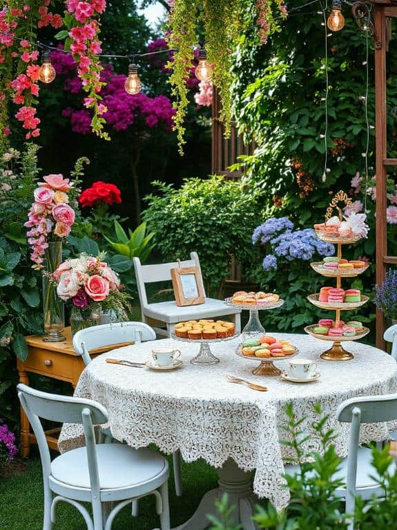 whimsical garden tea party