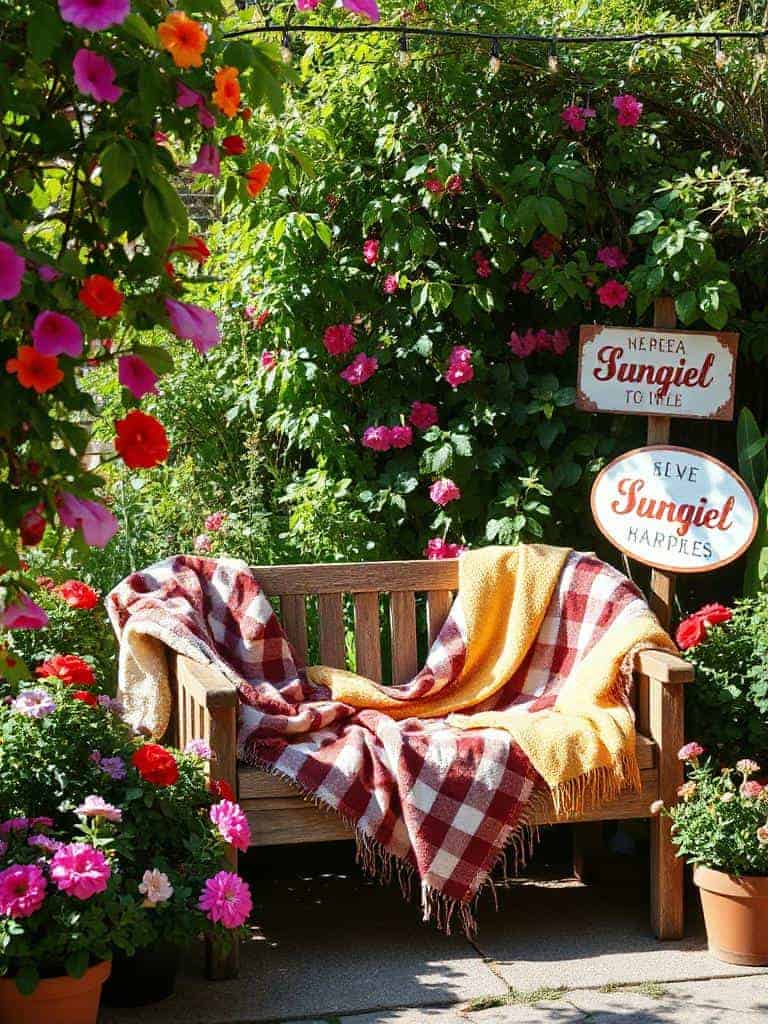 whimsical hand painted garden signs