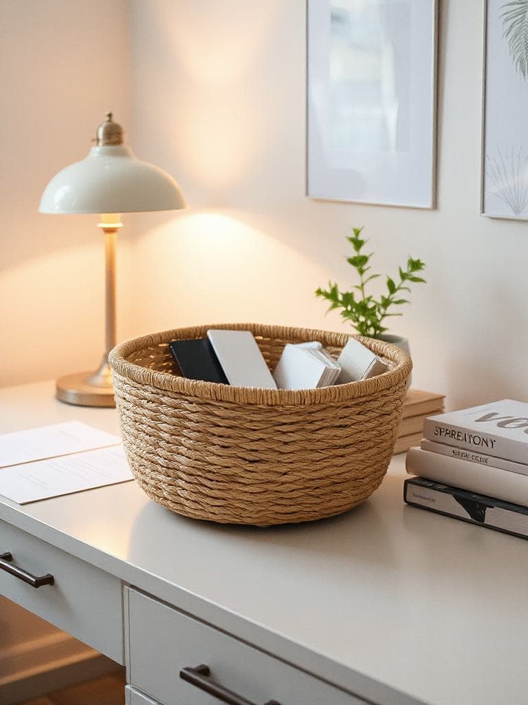 woven basket for organization