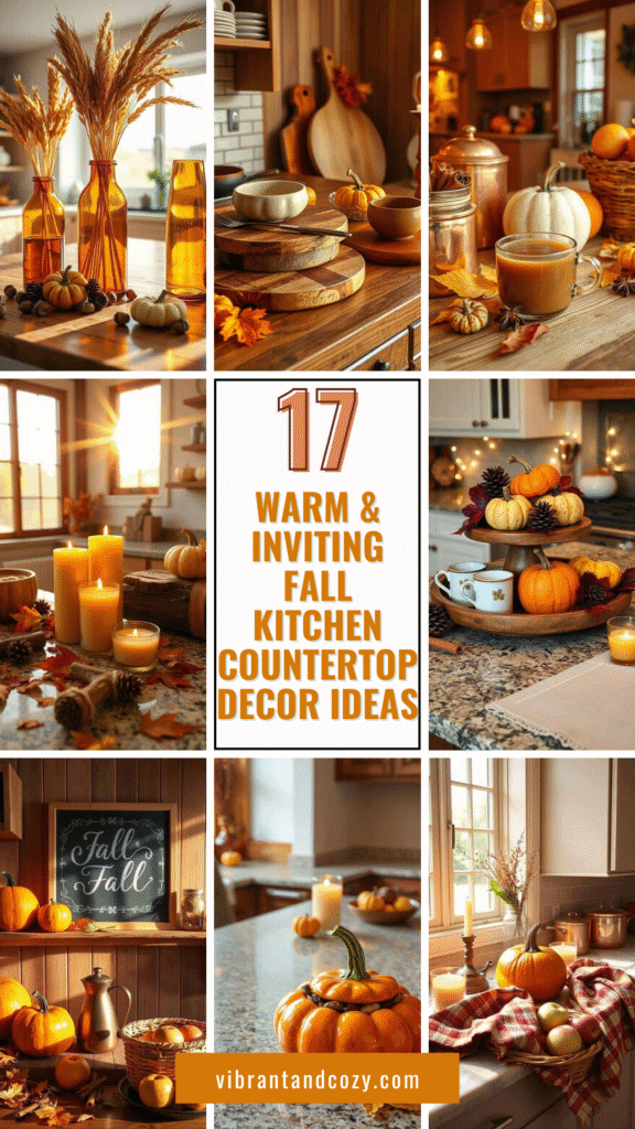 Warm & Inviting Fall Kitchen Countertop Decor Ideas