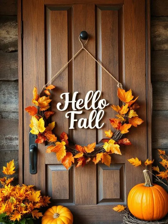 autumn door hanger craft