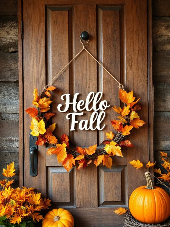 autumn door hanger craft