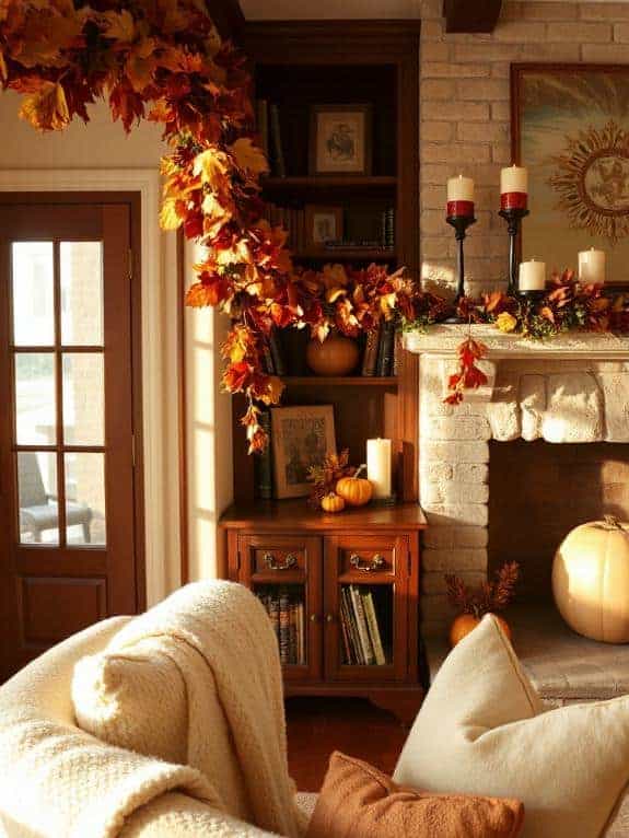 autumn leaf garland decor
