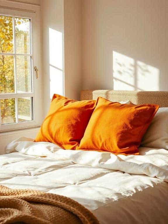 burnt orange linen comfort