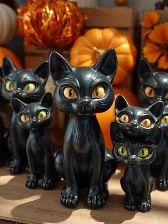 charming vintage black cats