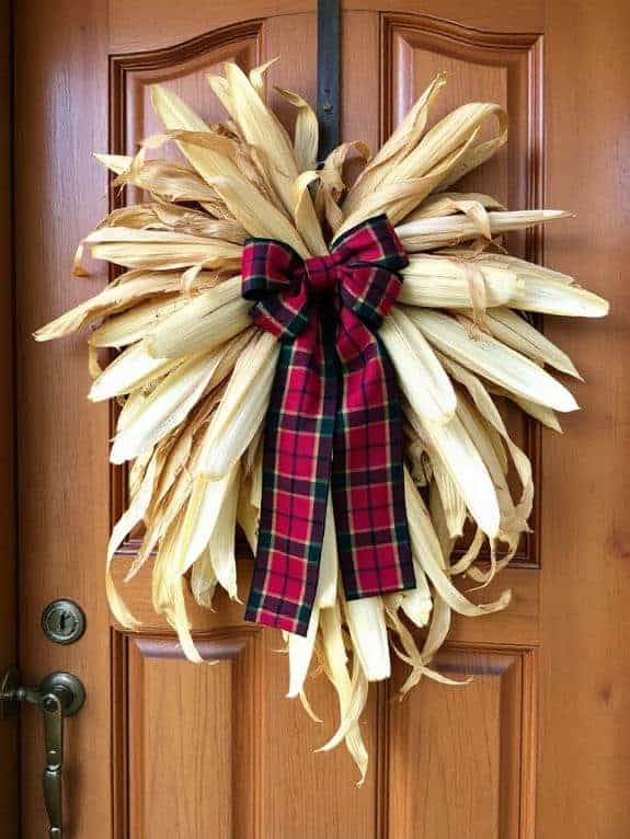 corn husk fall decoration