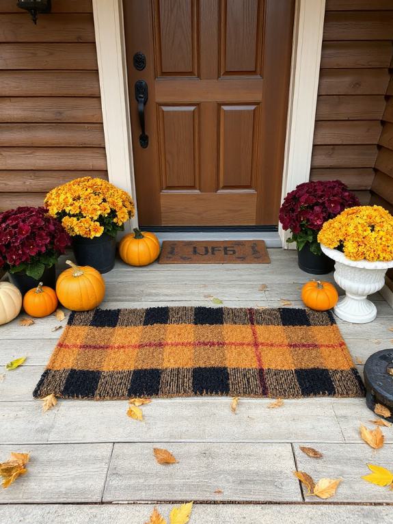 cozy autumn entryway decor