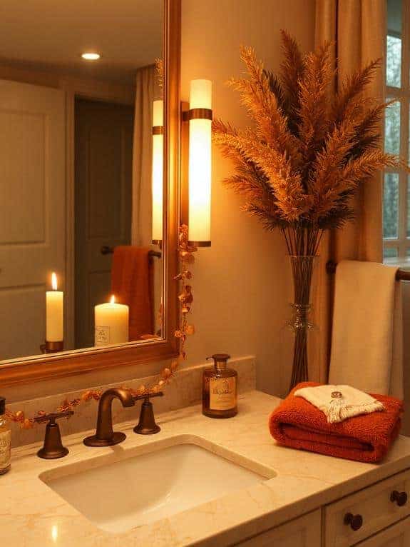cozy autumn scented bathroom ambiance