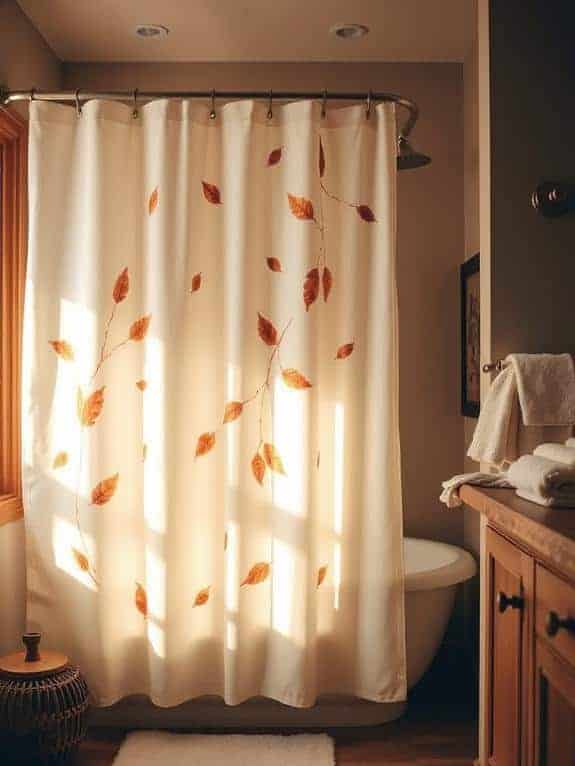cozy autumn shower curtain