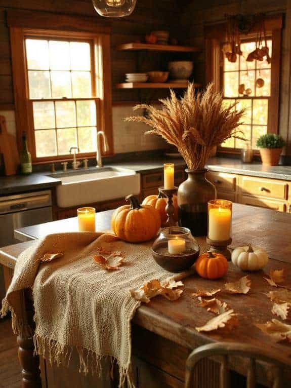 cozy burlap kitchen decor