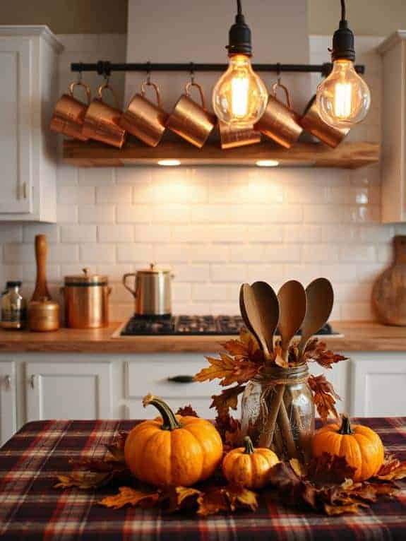 cozy copper kitchen accents